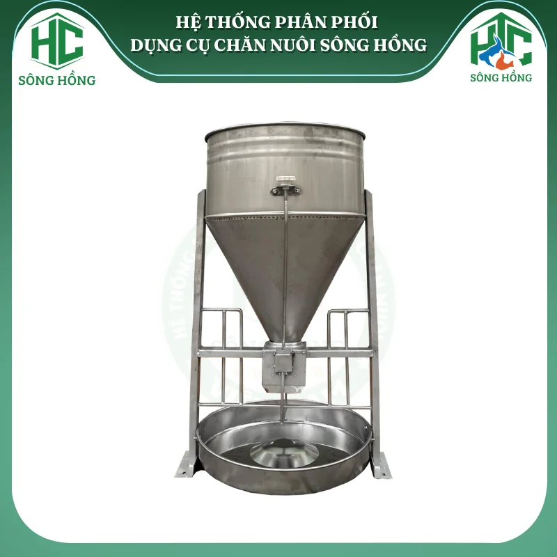 Máng lắc đổ bao cho lợn